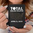 Total Solar Eclipse 2024 Party America Totality Usa Map Coffee Mug Personalized Gifts