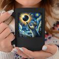 Total Solar Eclipse 2024 Van Gogh Starry Night Siamese Cat Coffee Mug Funny Gifts