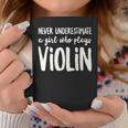 Never Underestimate A Girl Who Plays Violin Player Coffee Mug Unique Gifts