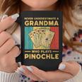 Never Underestimate A Grandma Who Plays Pinochle Pinochle Coffee Mug Unique Gifts