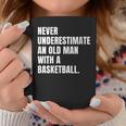Never Underestimate An Old Man With A Basketball Dad Coffee Mug Personalized Gifts