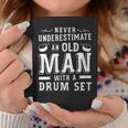 Never Underestimate An Old Man With A Drum Set Drummer Fan Coffee Mug Personalized Gifts