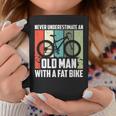 Never Underestimate An Old Man With A Fat Bike Cycling Coffee Mug Unique Gifts