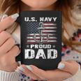 US NAVY Proud Dad With American Flag Veteran Day Coffee Mug Unique Gifts