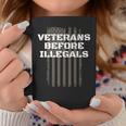Veterans Before Illegals Proud American Pro Veteran Coffee Mug Unique Gifts