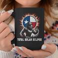 Vintage Bigfoot Total Solar Eclipse Texas Flag Coffee Mug Unique Gifts