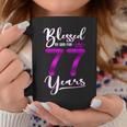 Vintage Blessed By God For 77 Years Old Happy 77Th Birthday Coffee Mug Personalized Gifts