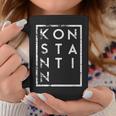 Vintage-Stil Schwarzes Tassen mit 'Konstantin' Aufdruck, Retro Design Tee Lustige Geschenke