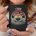 Vintage I Turn Coffee Into Spreadsheets Finance Accountant Coffee Mug Funny Gifts
