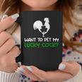 Want To Pet My Lucky Cock St Patrick's Day Chicken Pun Coffee Mug Personalized Gifts