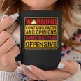 Warning Contains Facts And Opinions Some May Find Offensive Coffee Mug Unique Gifts