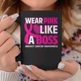 Wear Pink Like A Boss Breast Cancer Winner Fighter Supporter Coffee Mug Unique Gifts