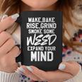 Weed Marijuana Wake Bake Rise Grind Smoke Some Weed Coffee Mug Unique Gifts