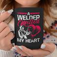 A Welder Melted My Heart Welding Lover Wife Coffee Mug Unique Gifts