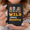 Wild About Reading Book Reader Teacher Animals Books Coffee Mug Personalized Gifts