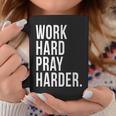 Work Hard Pray Harder God Prayer Christian Catholic Coffee Mug Unique Gifts