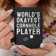 Worlds Okayest Cornhole Player Cornhole Sack Toss Coffee Mug Unique Gifts