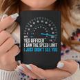 Yes Officer I Saw The Speed Limit Car Racing Sayings Coffee Mug Unique Gifts