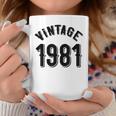 43Rd Birthday Awesome Since 1981 Decorations Vintage Retro Coffee Mug Unique Gifts