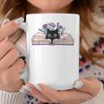 Book Black Cat Mom Reading Lovers Flower Women Coffee Mug Unique Gifts
