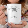 Captiva Island Beach Palm Tree Illustration Coffee Mug Unique Gifts