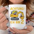 Children's Achtung Ich Bin 2 Jahre Alt 2Nd Birthday Digger Rhino Tassen Lustige Geschenke