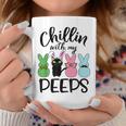 Chillin' With My Peeps Bunny Cat Easter Coffee Mug Unique Gifts