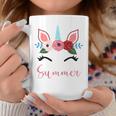 Cute Summer Magical Floral Unicorn For Girls Coffee Mug Unique Gifts