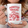 Distressed Monster Trucks Are My Jam Race Day Red Vintage Coffee Mug Personalized Gifts