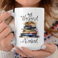 Distressed Quote My Weekend Is All Booked Reading Books Coffee Mug Funny Gifts