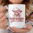 Even Baddies Get Saddies Cowboy Raccoon Meme Western Coffee Mug Unique Gifts