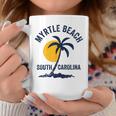 Family Vacation Retro Sunset South Carolina Myrtle Beach Coffee Mug Funny Gifts