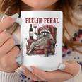 Feeling Feral Racoon Coffee Mug Unique Gifts