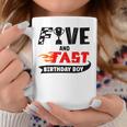 Five And Fast Birthday Boy Race Car 5Th Birthday Racer Coffee Mug Unique Gifts