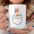 Fox In The Pocket Cute Baby Pocket Fox Coffee Mug Personalized Gifts