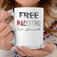 Free Gaza Palestine Flag Arabic Words Distressedintage Taza de café Regalos divertidos