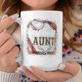 Baseball Auntie Vintage Leopard Baseball Pride Coffee Mug Unique Gifts