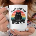 Fluff Around Find Out Adult Humor Sarcastic Black Cat Coffee Mug Personalized Gifts