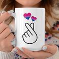 Gay Pride Month Lgbtq Bisexual Korean Finger Heart Love Kpop Coffee Mug Unique Gifts