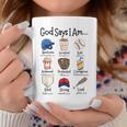 God Says I Am Baseball Christian Jesus Bible Verse Religious Coffee Mug Funny Gifts