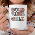 Good Vibes Only Peace Love 60S 70S Tie Dye Groovy Hippie Coffee Mug Unique Gifts