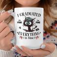 I Graduated Graduate Class 2024 Black Cat Graduation Coffee Mug Funny Gifts