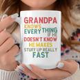 Grandpa Knows Everything Grandpa Fathers Day For Men Coffee Mug Funny Gifts