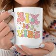 Groovy 6Th Birthday Six Is A Vibe 6 Year Old Girls Boys Kid Coffee Mug Unique Gifts