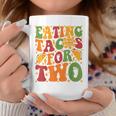 Groovy Pregnant Mom Pregnancy Eating Tacos For Two Coffee Mug Funny Gifts