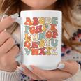 Groovy Letters Alphabet Learn Abcs Boy Girl Reading Teacher Coffee Mug Unique Gifts