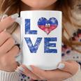 Haiti Vintage Love Heart Flag Haitian Flag Day Coffee Mug Unique Gifts