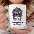 Half Mexican And American Mexico America Usa Flag Girl Women Coffee Mug Unique Gifts