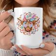 Highland Cow With Easter Eggs Bunny Ear Easter Day Cow Lover Coffee Mug Unique Gifts