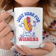 Hot Dog I'm Just Here For The Wieners Fourth Of July Coffee Mug Unique Gifts